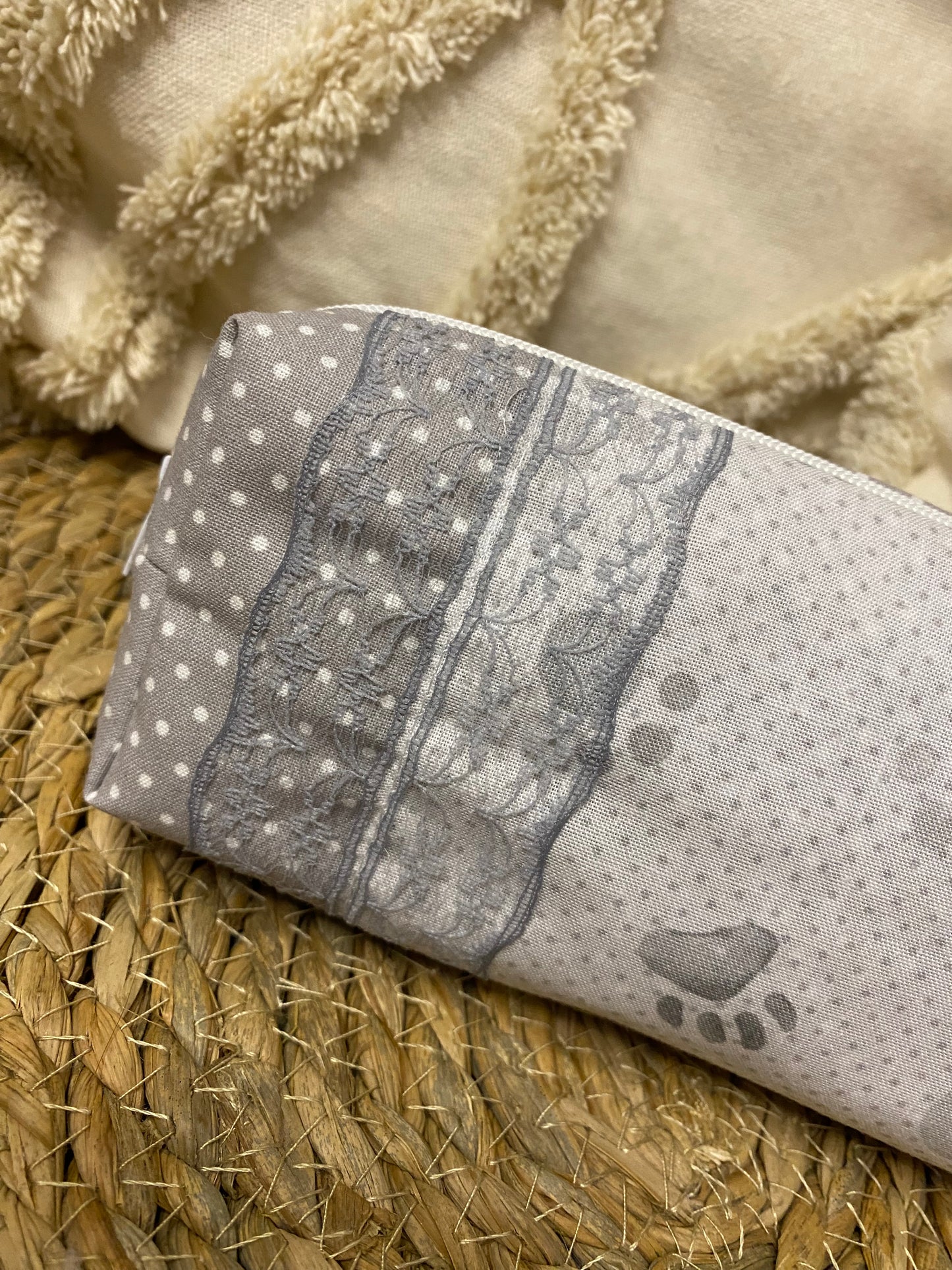 Trousse Serena - « Animaux » Grise