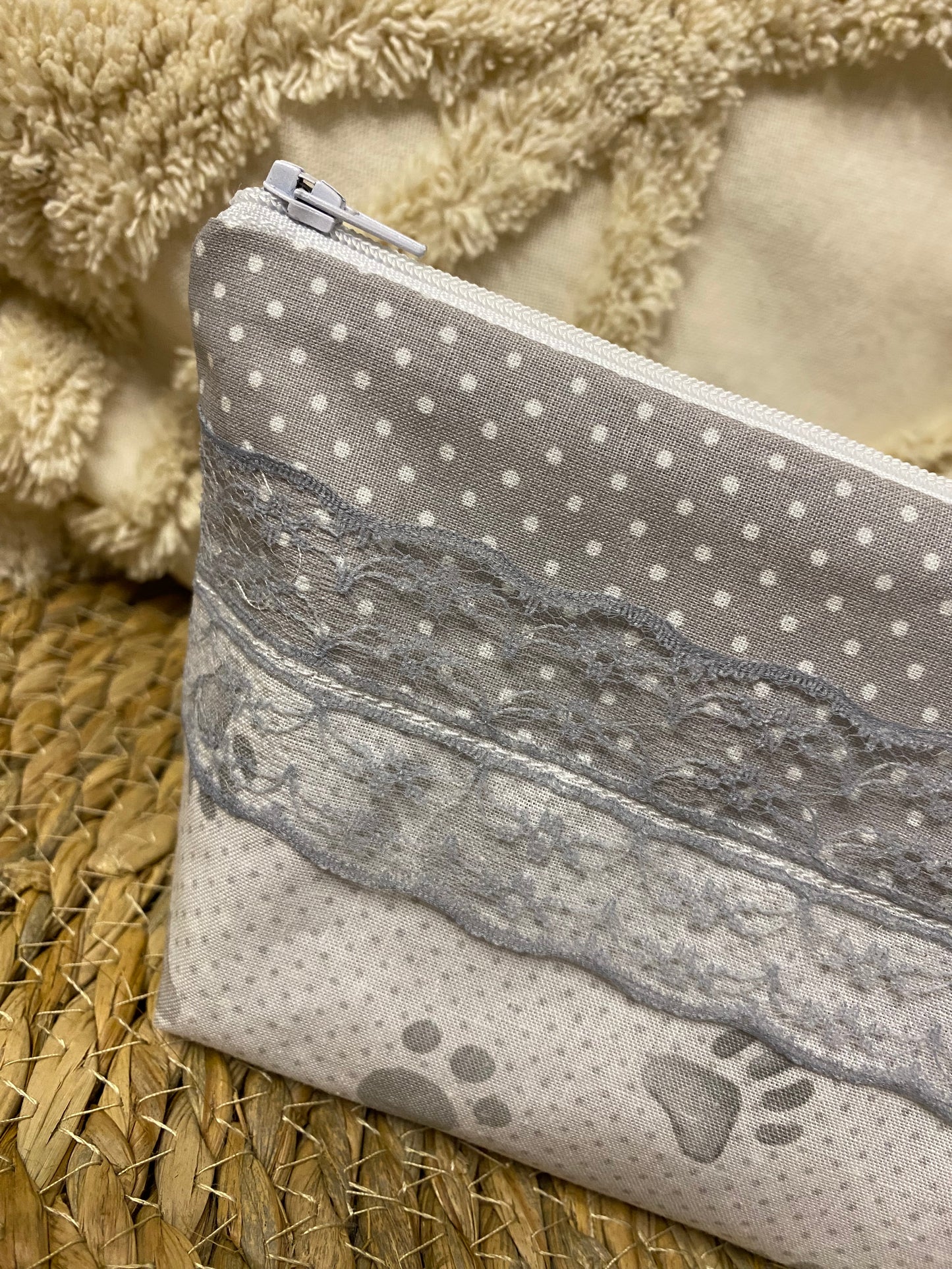 Trousse Virginia - « Animaux » Grise