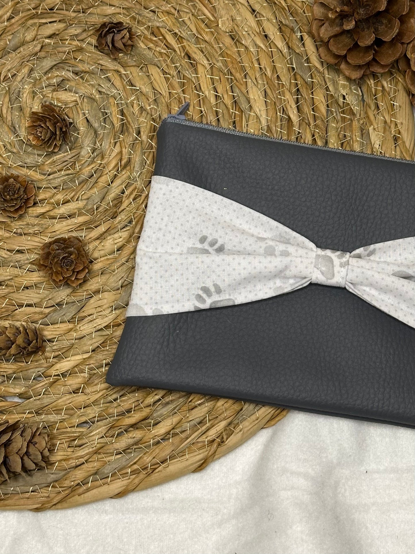 Trousse Anastasia - « Animaux » Grise