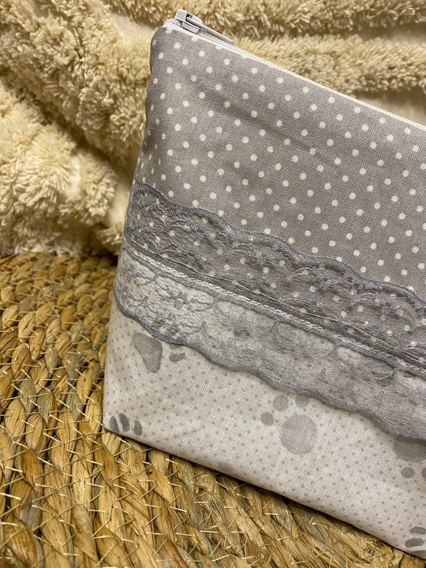 Trousse Amélia - « Animaux » Grise