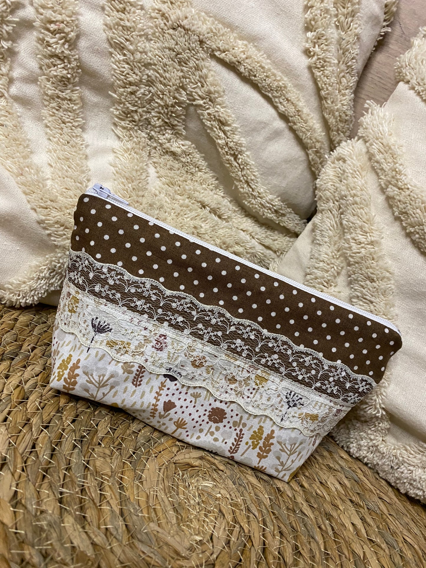 Trousse Virginia - « Plantes » Marron