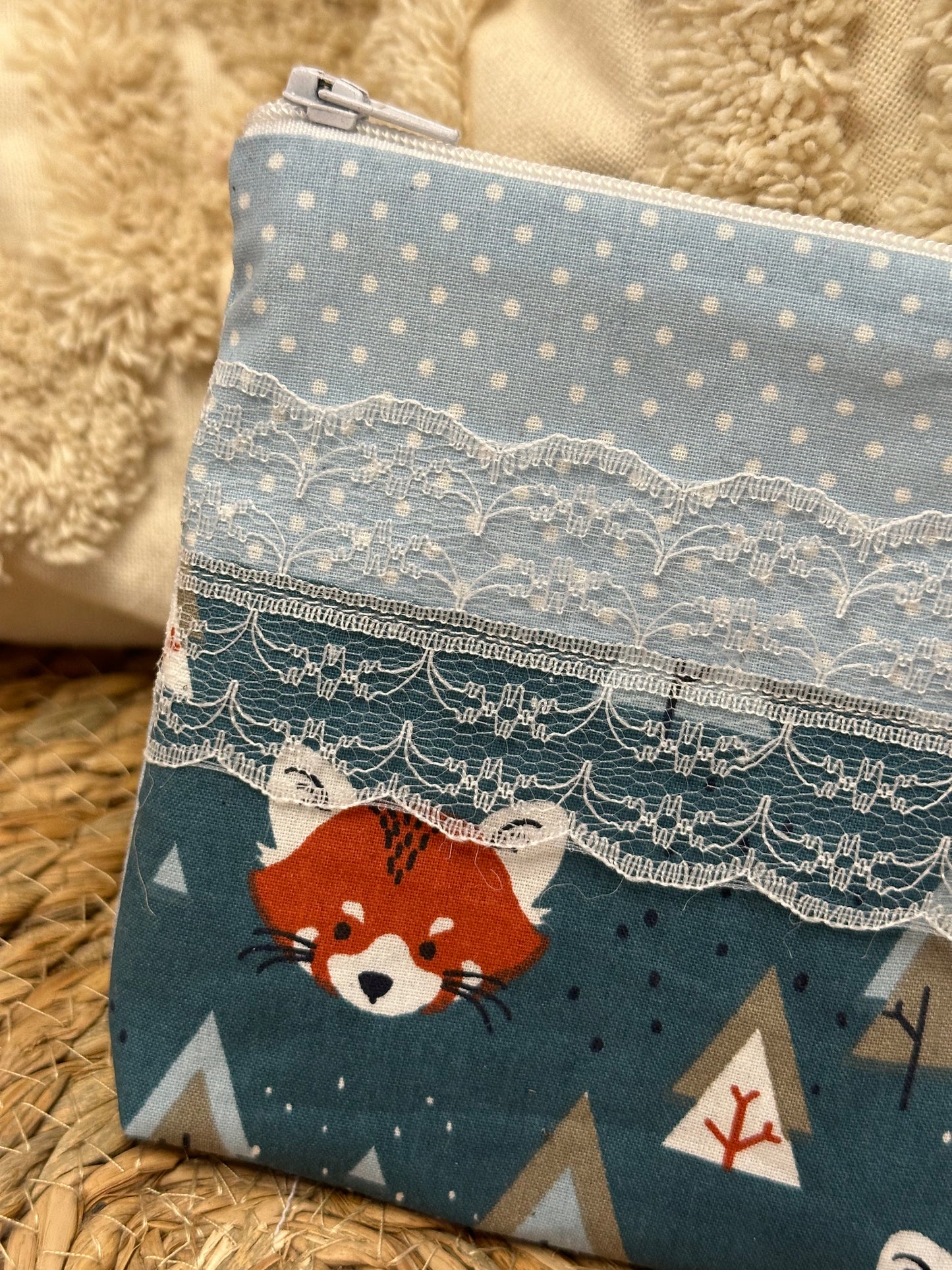 Trousse Ivana - « Animaux » Bleue