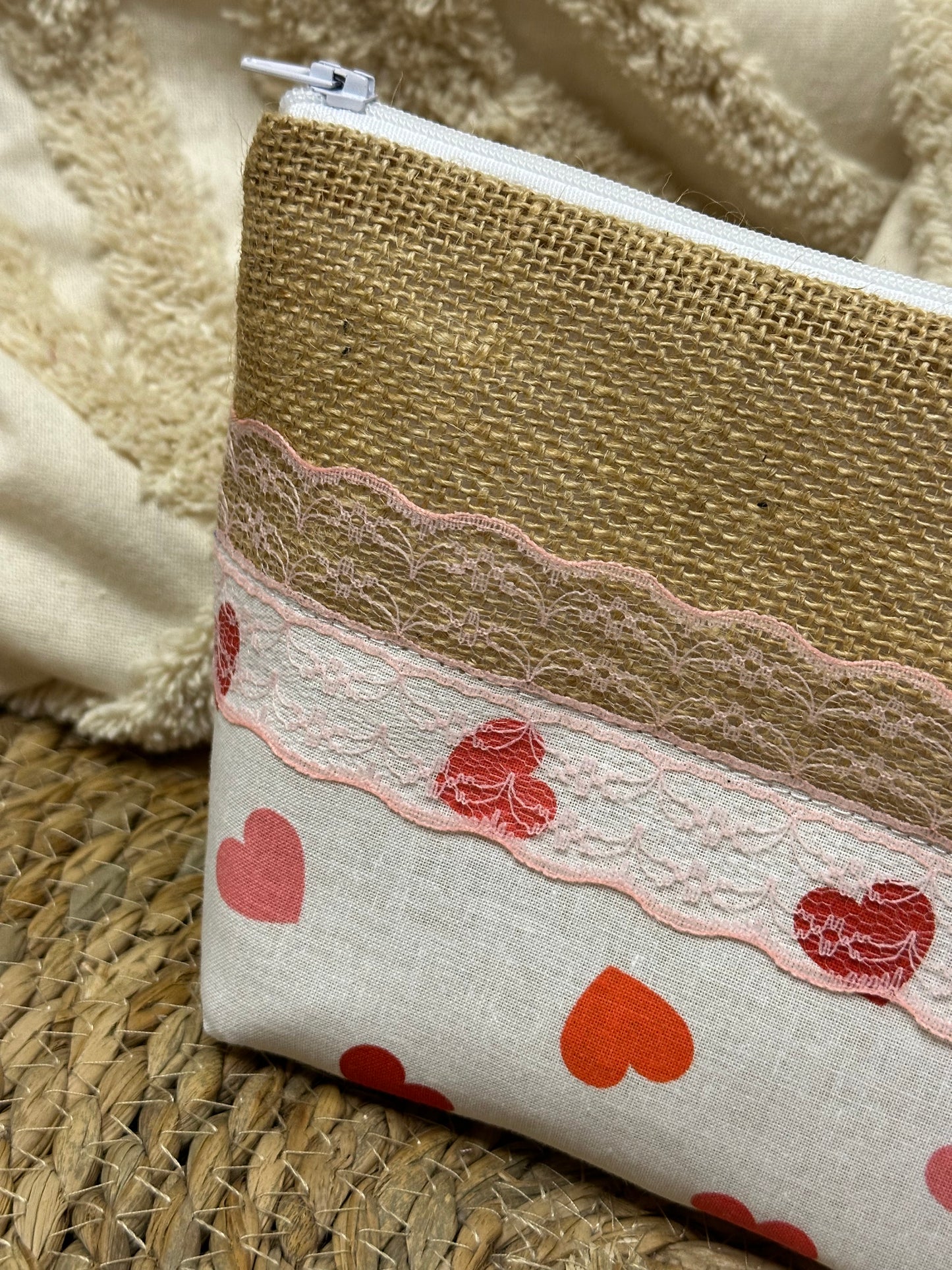 Trousse Bella - « Coeurs » Rouge