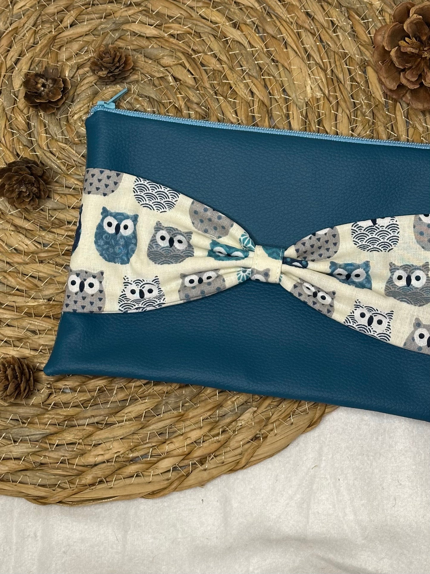 Trousse Anastasia - « Animaux » Bleue