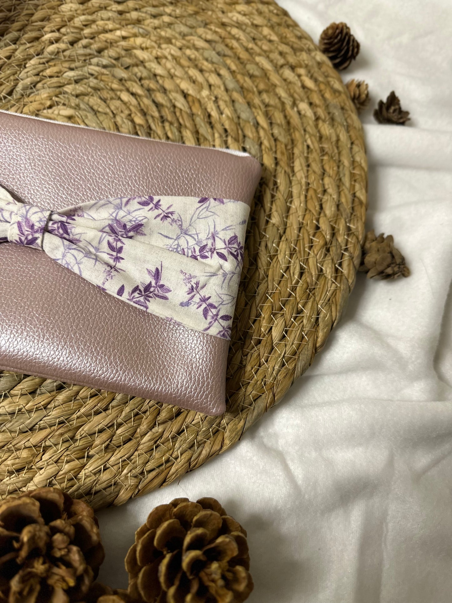 Trousse Anastasia - « Plantes » Rose gold