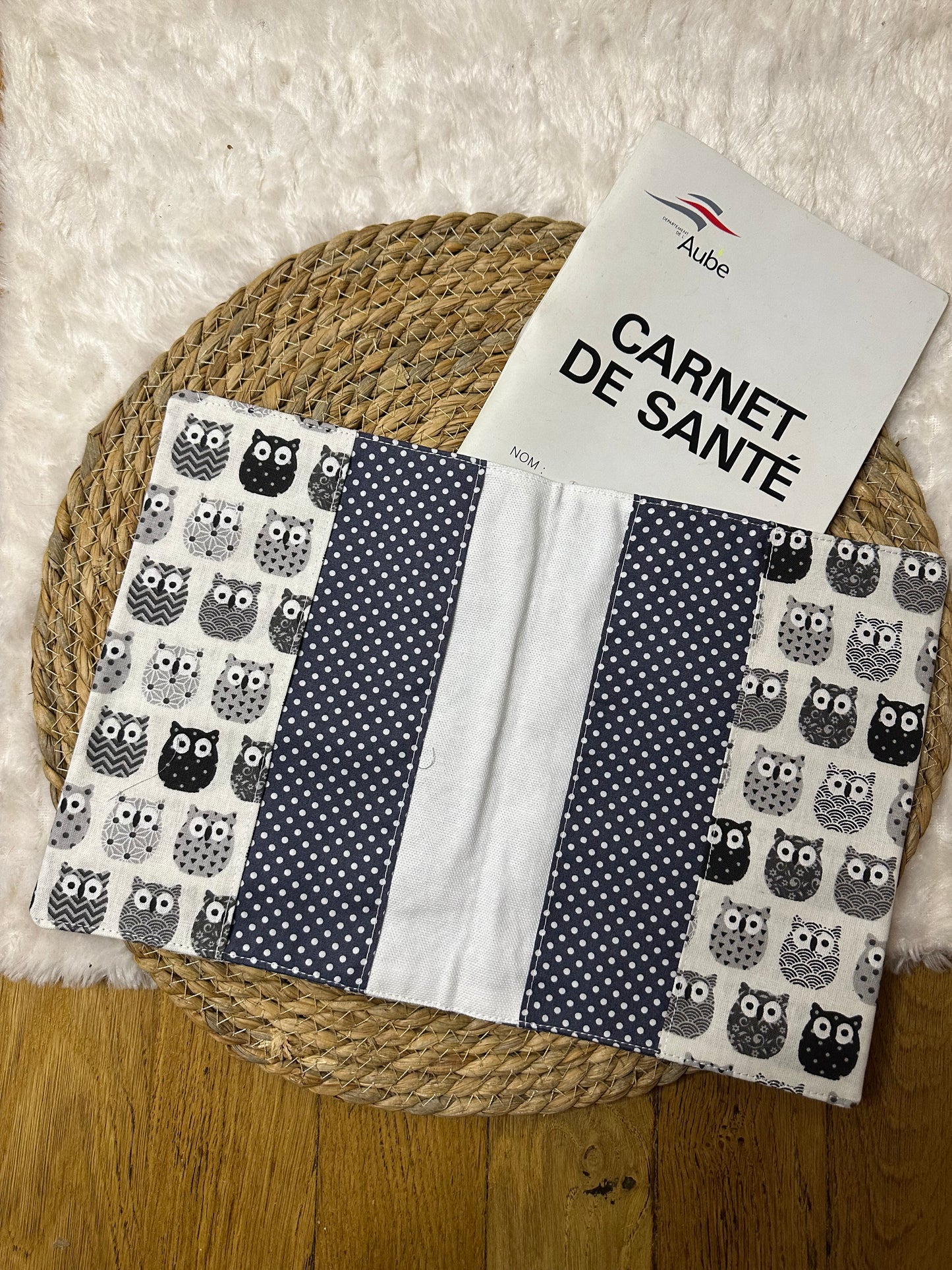 Protège carnet de santé Angela - « Animaux » Gris