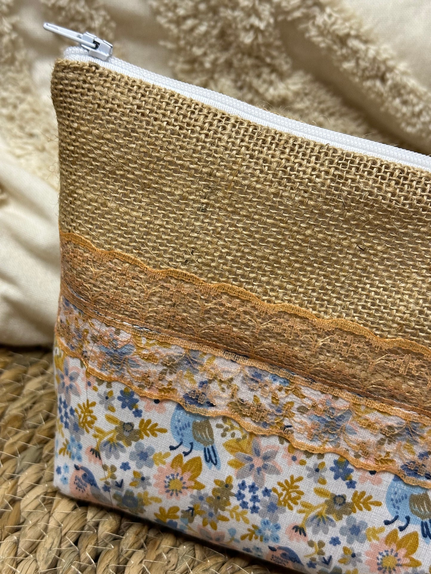 Trousse Bella - « Animaux » Bleu et Orange