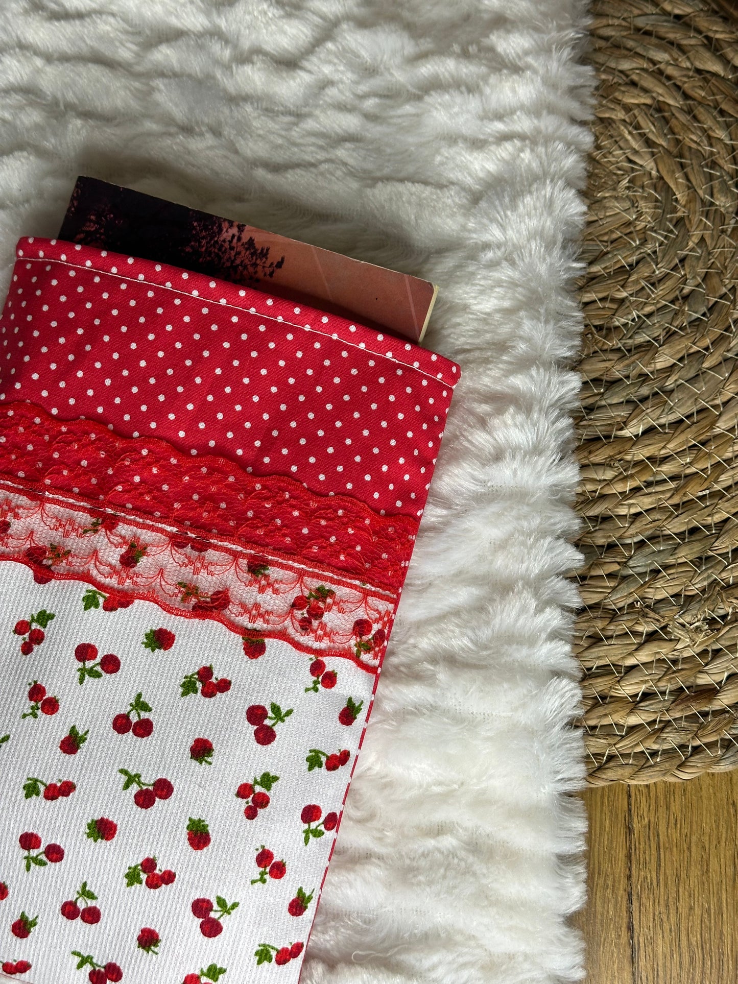 Pochette à livre Adrianna - « Food » Rouge