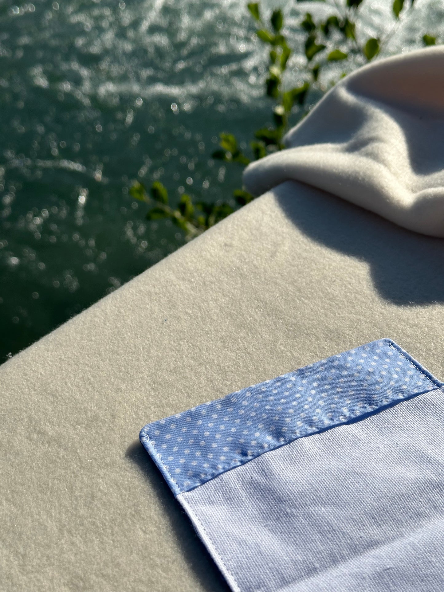 Protège passeport Milena - « Fleurs » Bleu