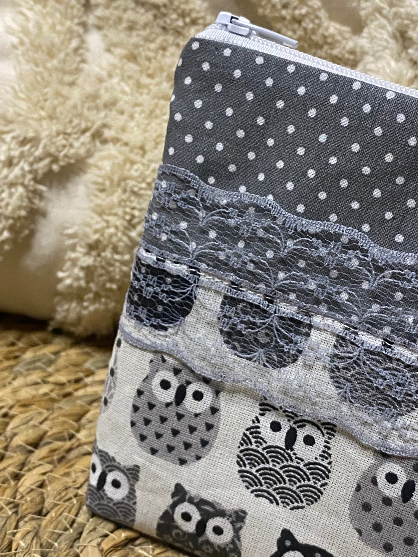 Trousse Ivana - « Animaux » Grise