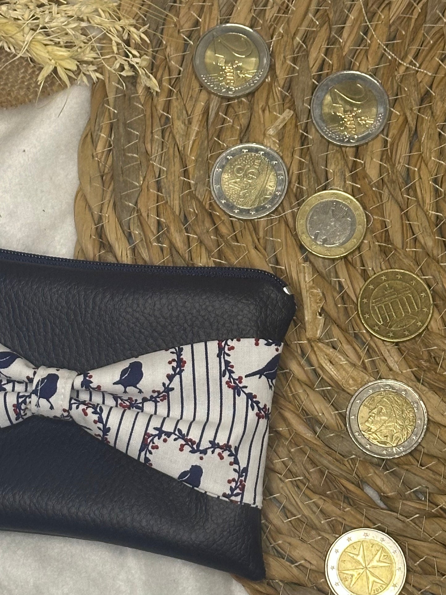 Porte monnaie Lila - « Animaux » Bleu Marine