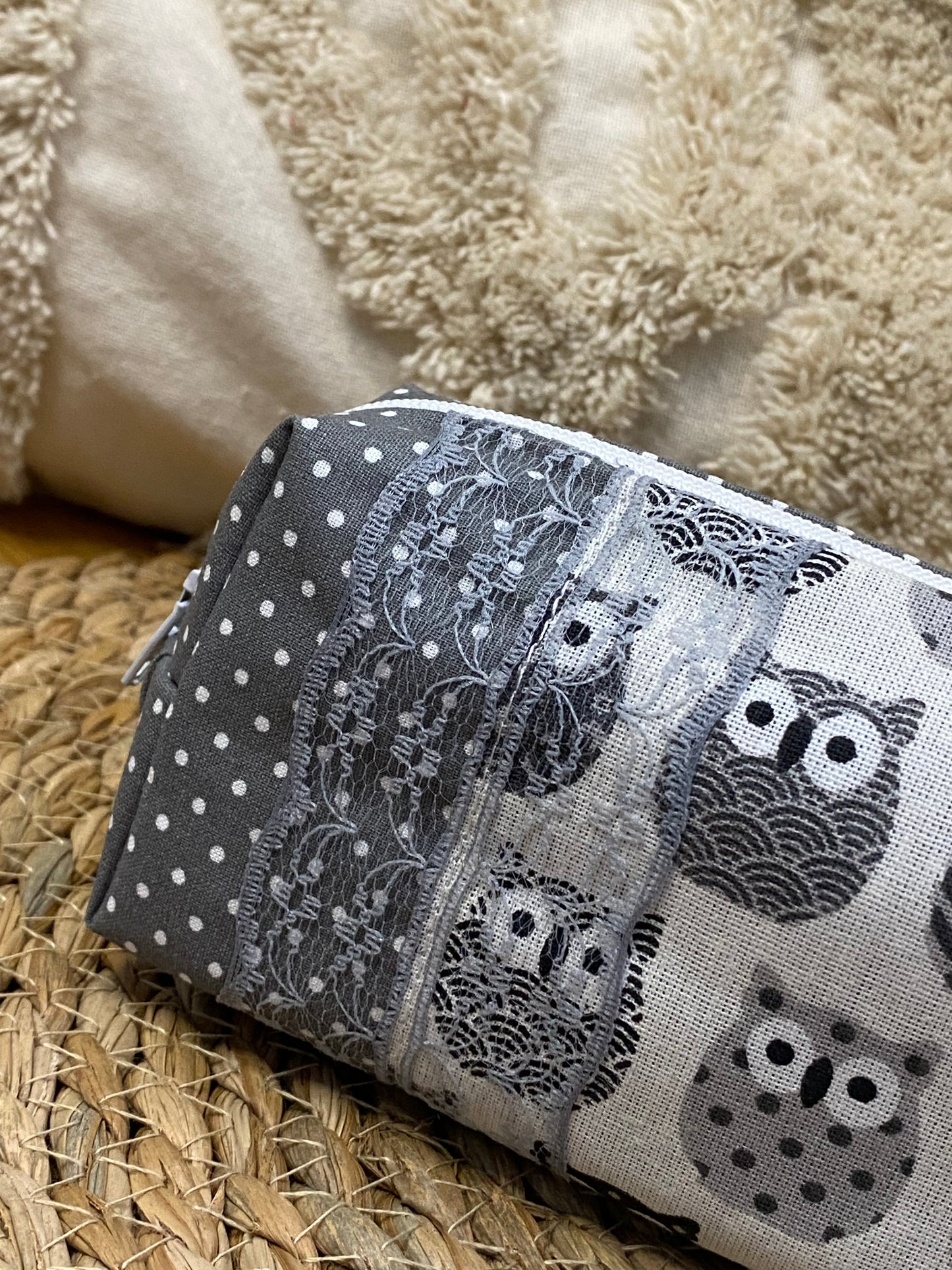 Trousse Serena - « Animaux » Grise