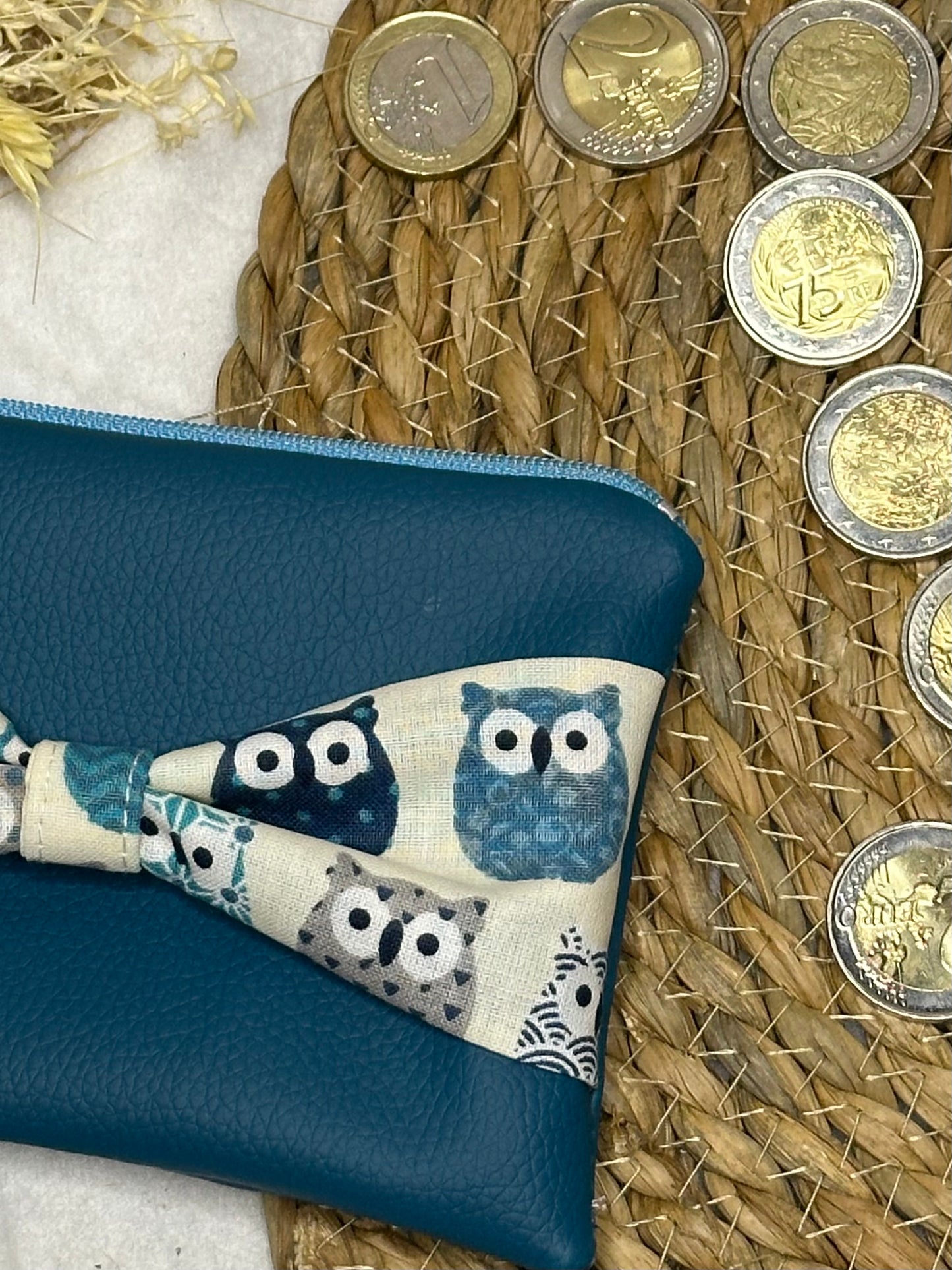 Porte monnaie Lila - « Animaux » Bleu