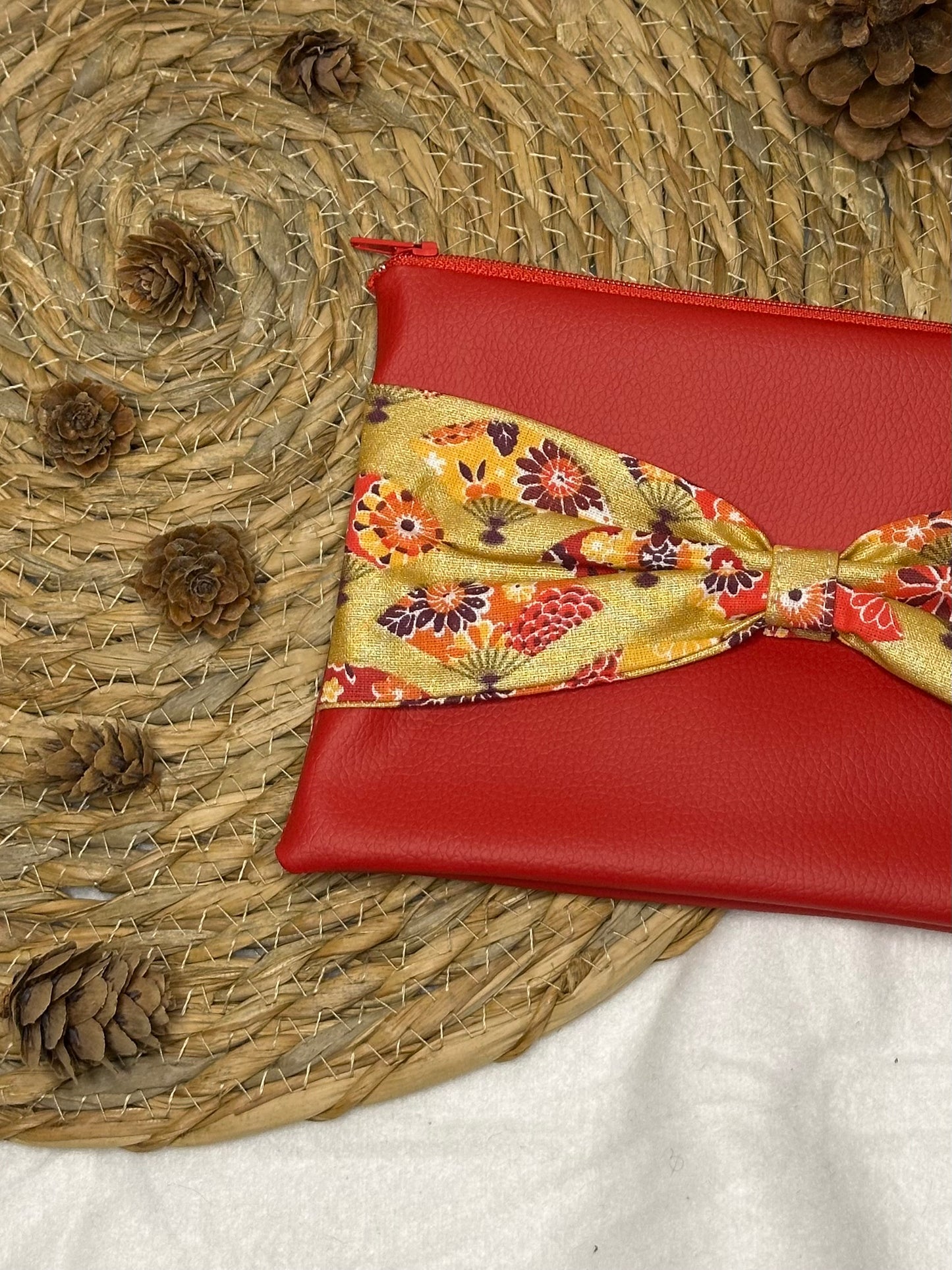 Trousse Anastasia - « Éventails » Rouge