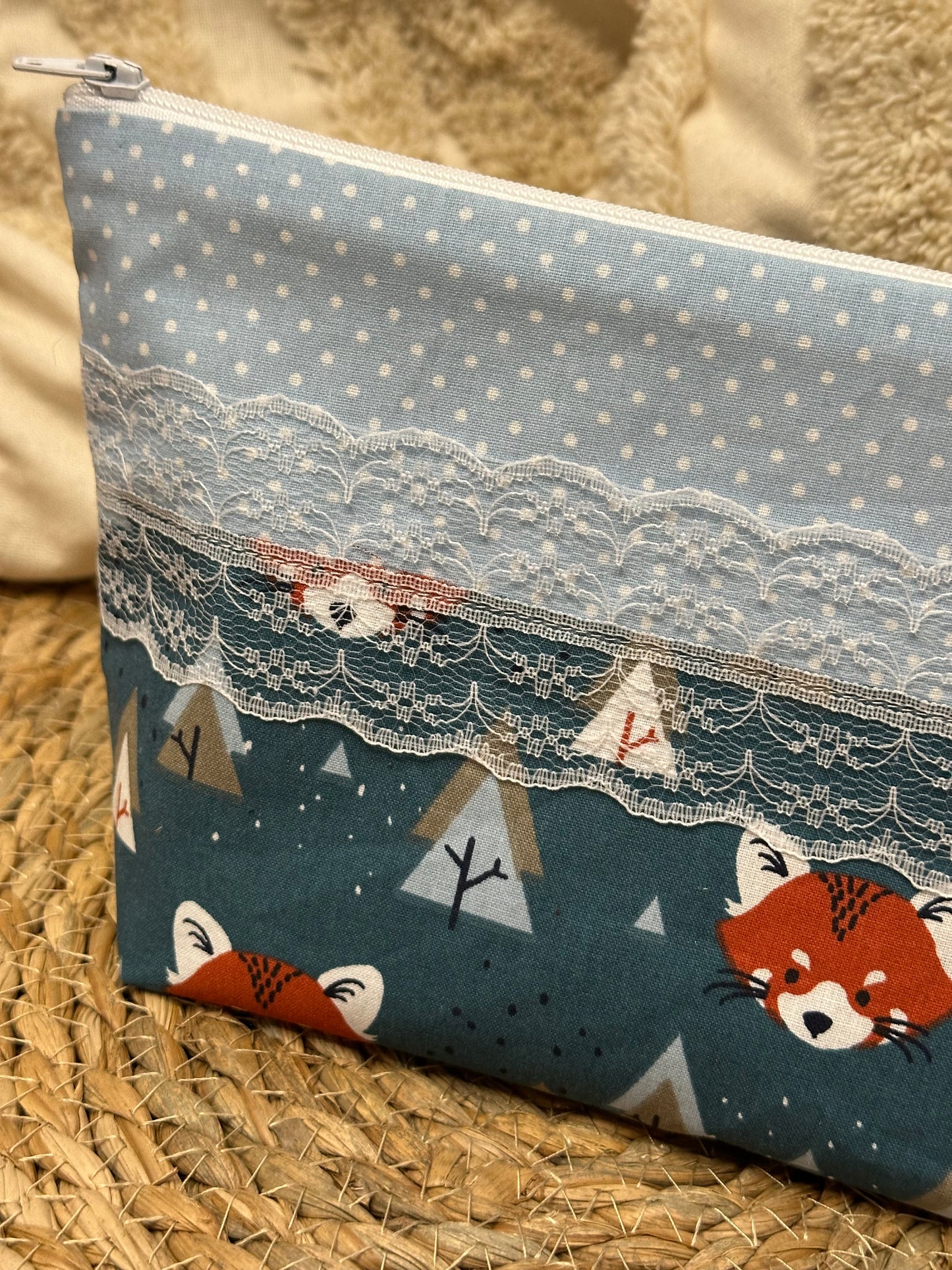 Trousse Amélia - « Animaux » Bleue