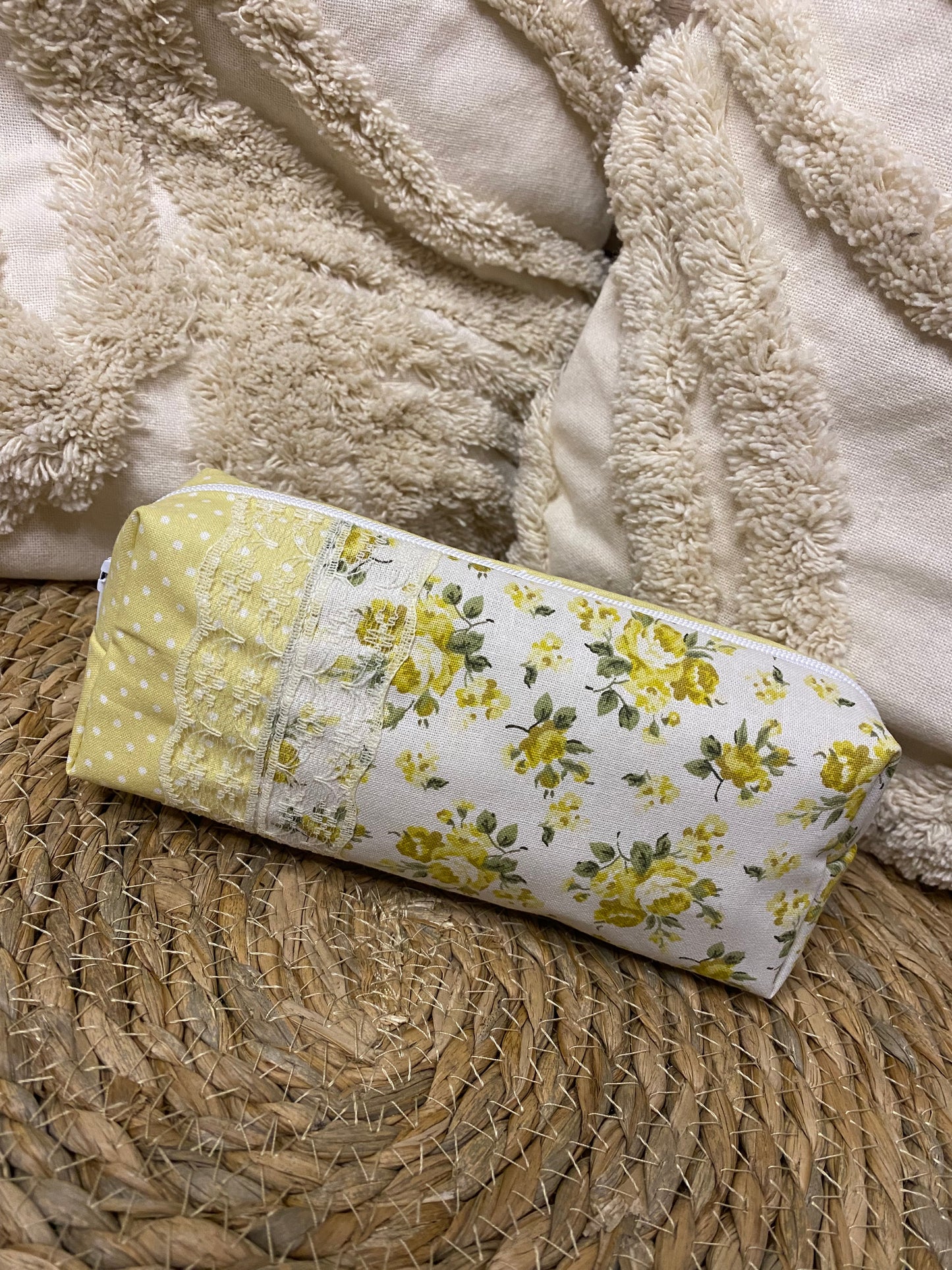 Trousse Serena - « Fleurs » Jaune