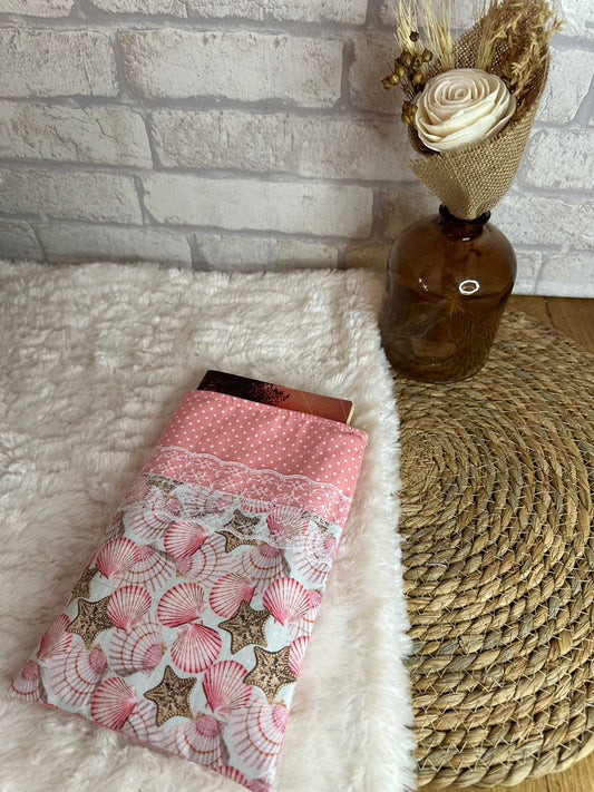 Pochette à livre Adrianna - « Coquillage » Rose