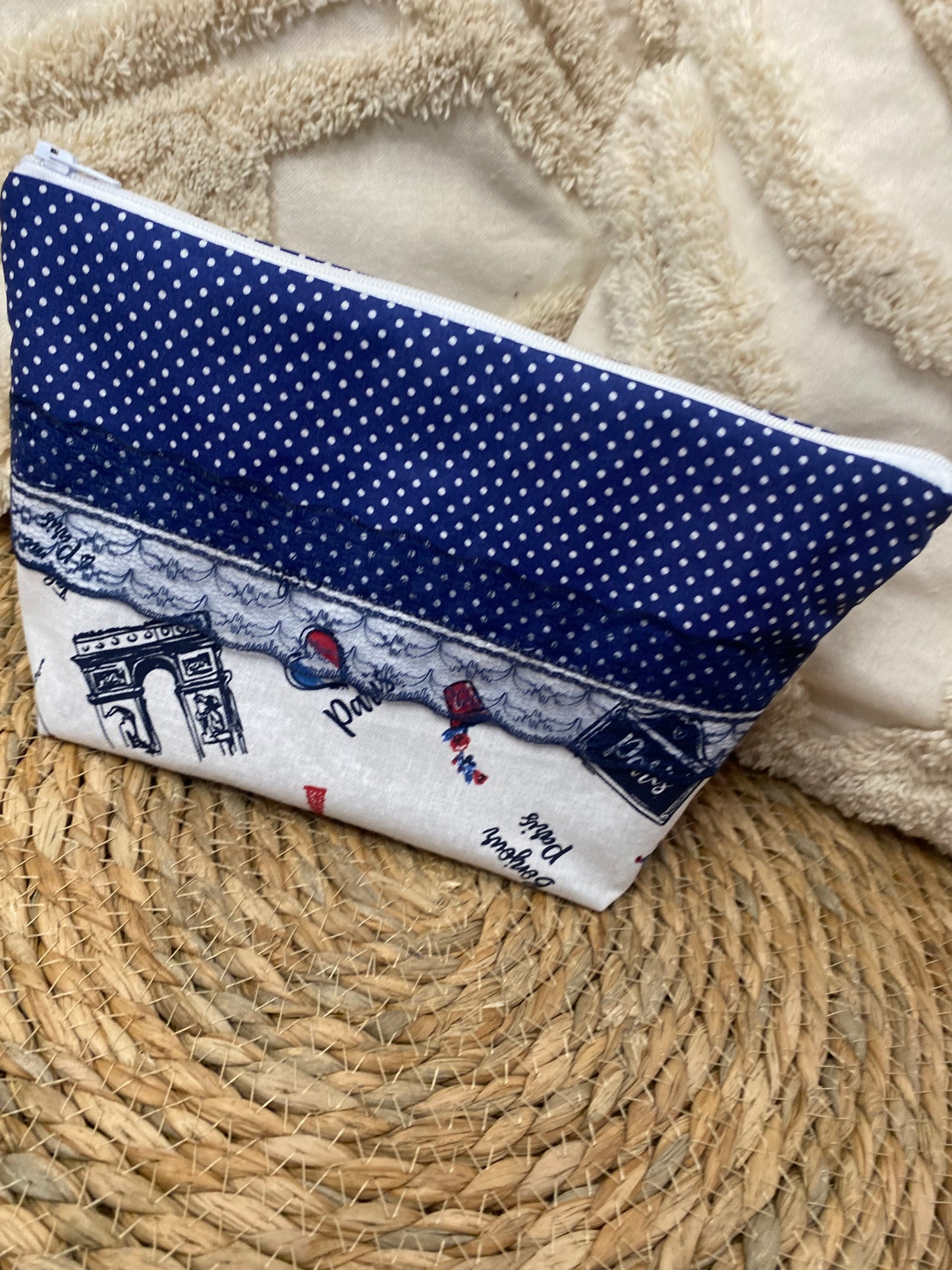 Trousse Amélia - « Paris » Bleu marine