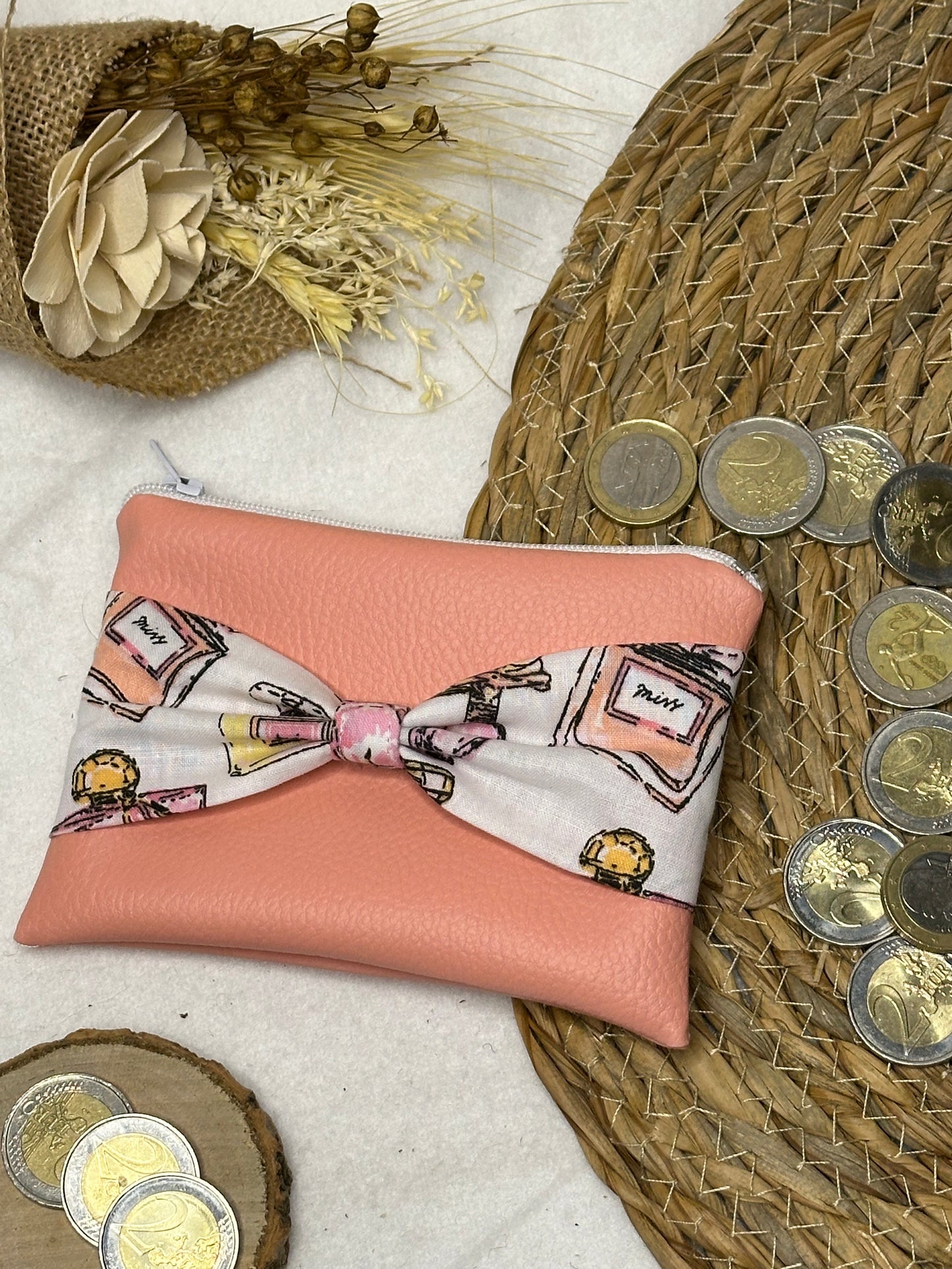 Porte monnaie Lila - « Mode » Corail