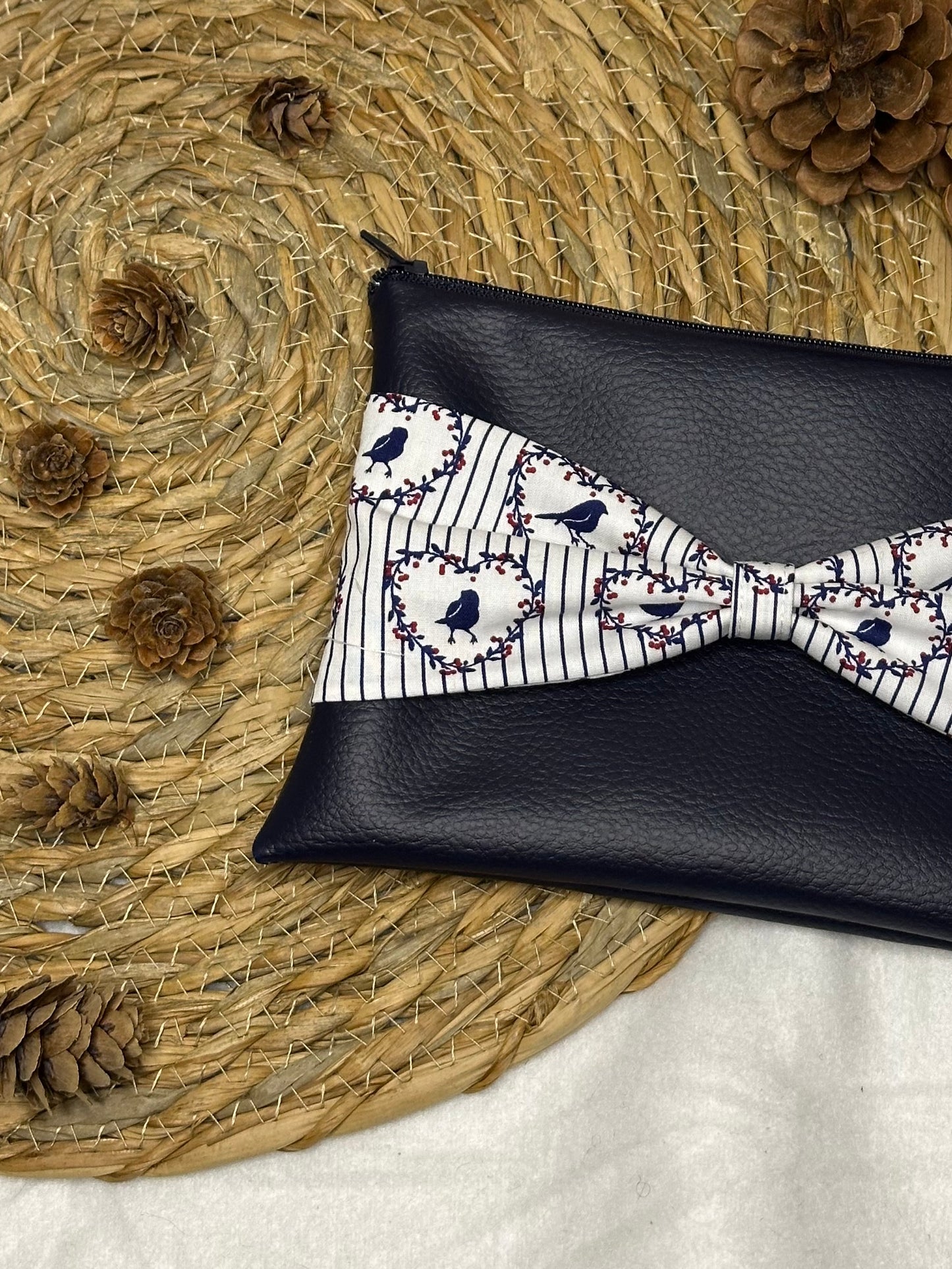 Trousse Anastasia - « Animaux » Bleue Marine