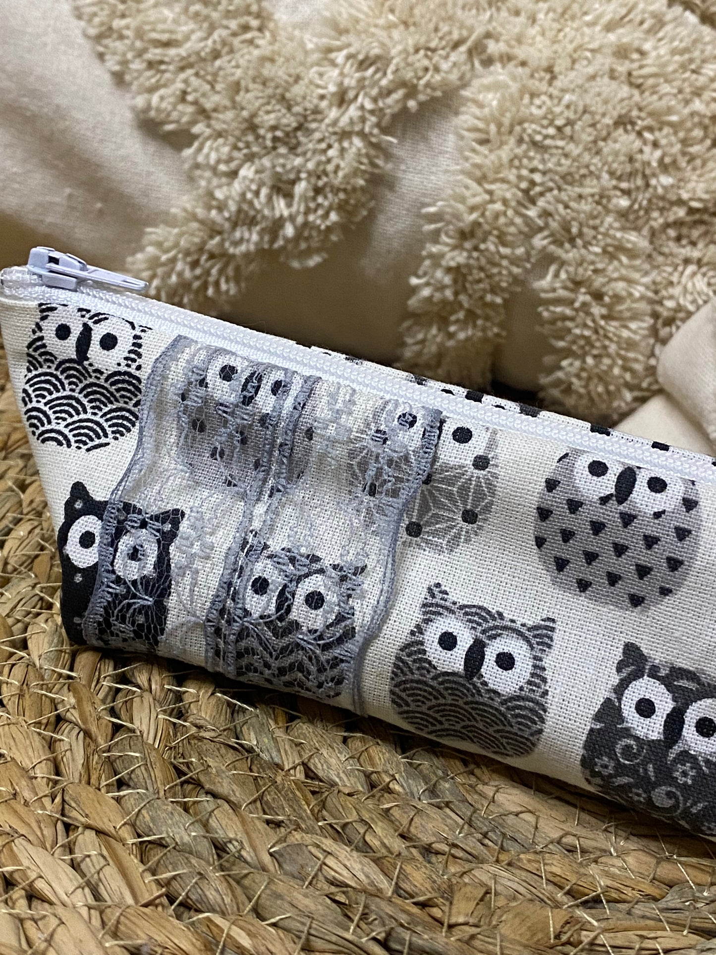 Trousse Olivia - « Animaux » Grise