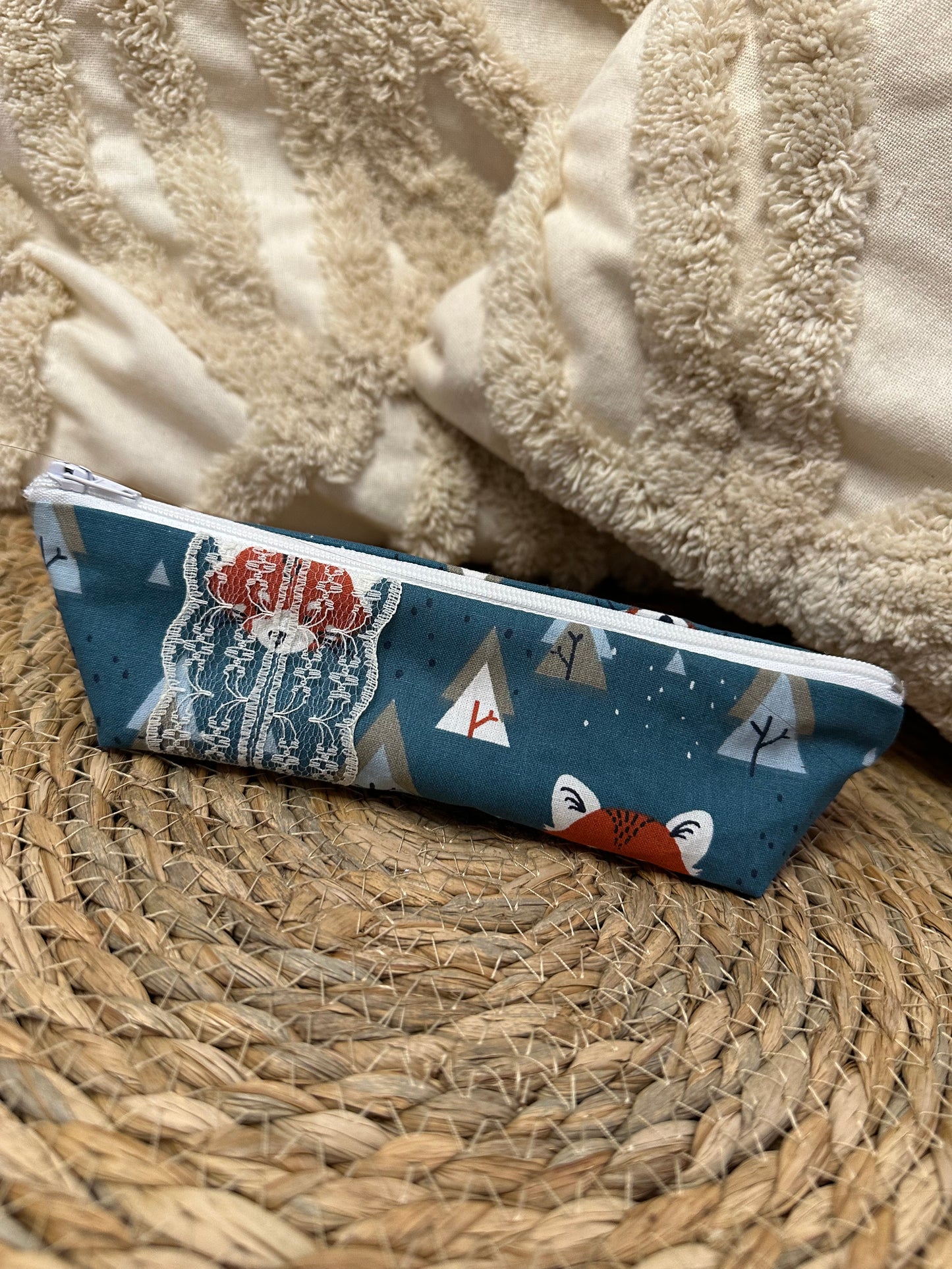 Trousse Olivia - « Animaux » Bleue