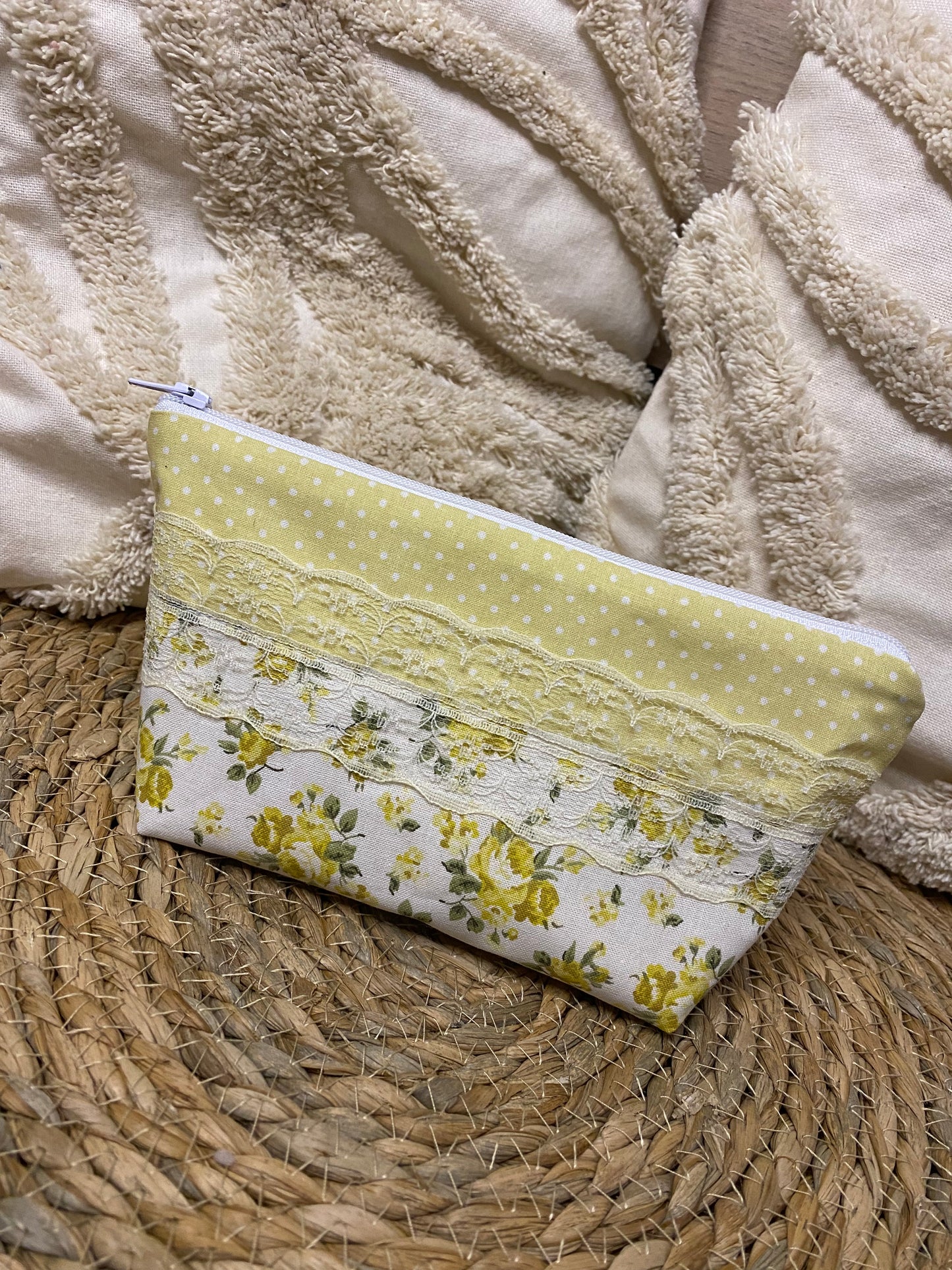 Trousse Virginia - « Fleurs » Jaune